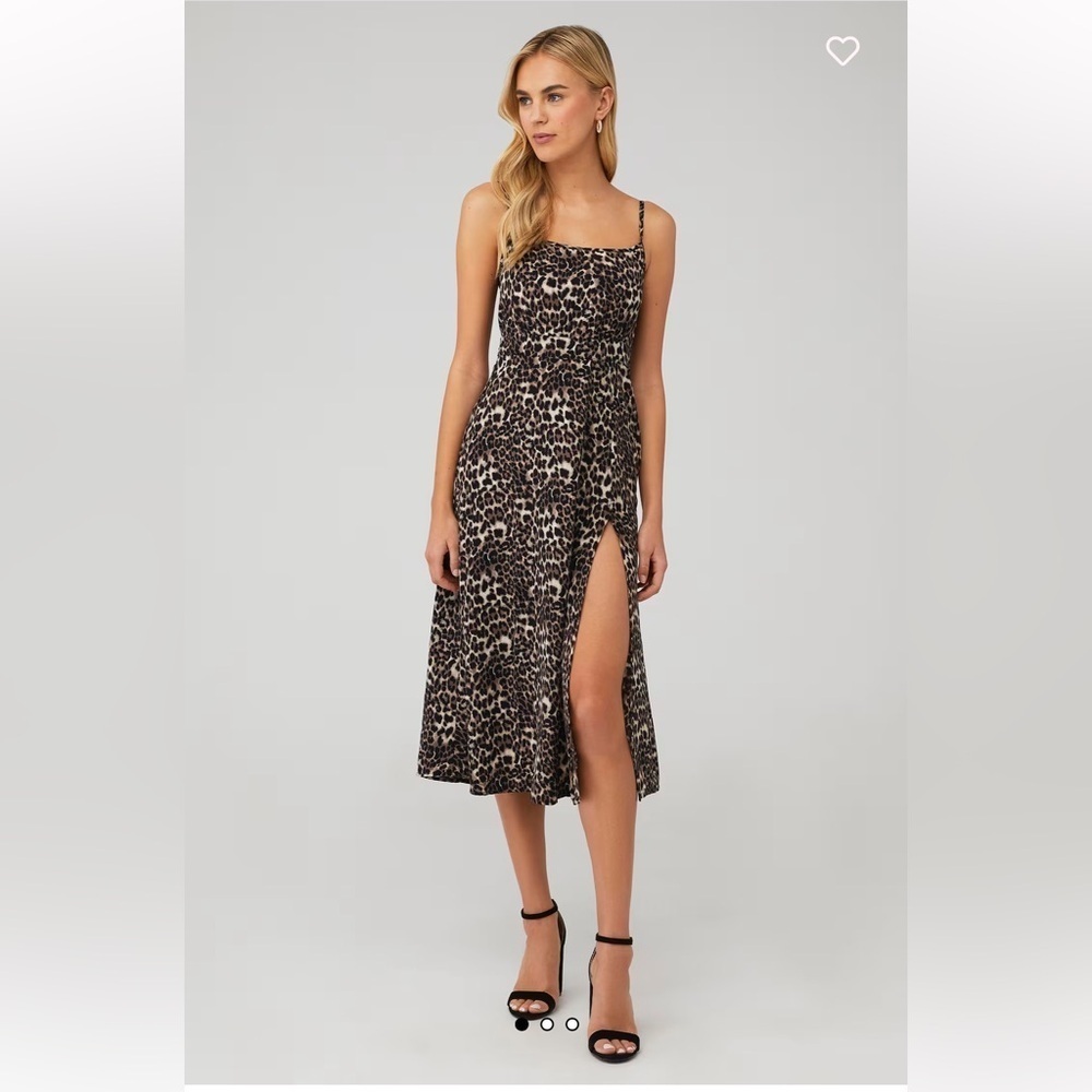 Flynn Skye Leopard Print Midi Slip Dress XS – Made in USA